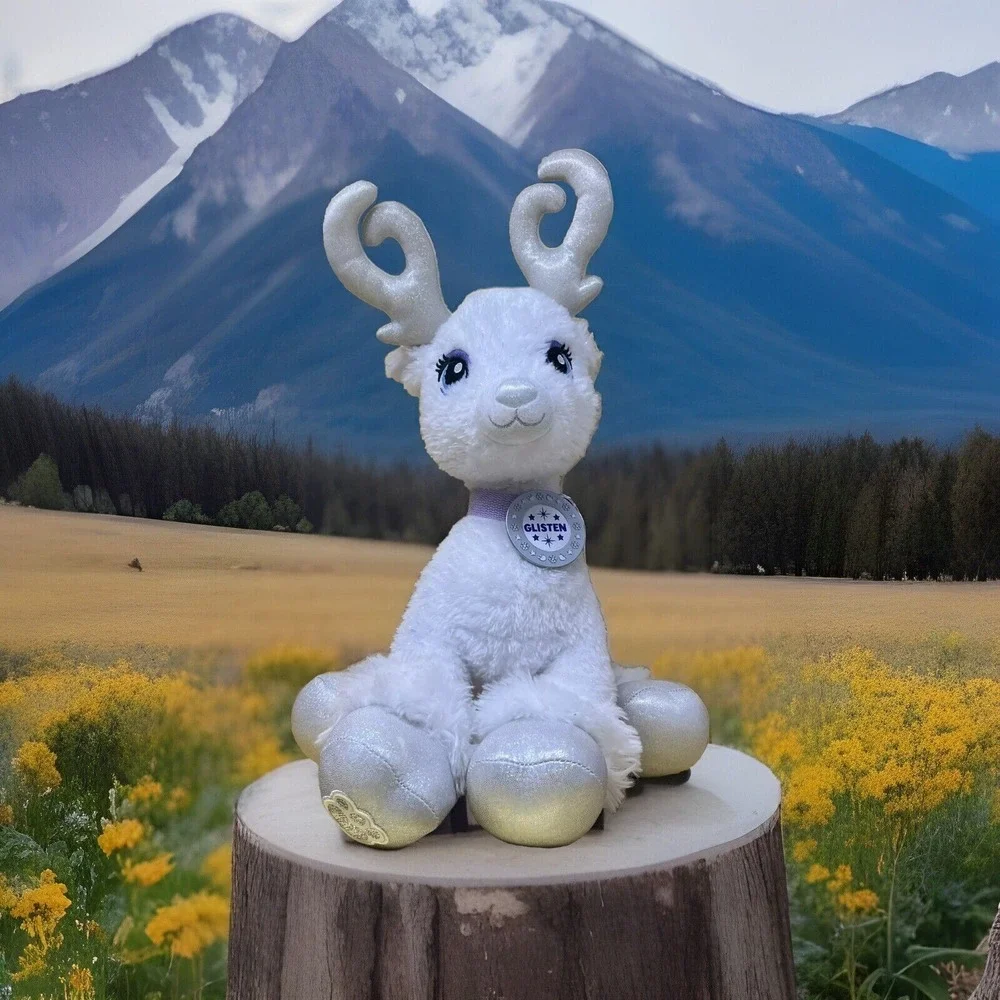 Glisten White Reindeer Plush Build A Bear Toy 17